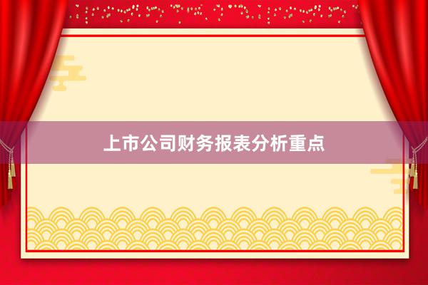 上市公司财务报表分析重点